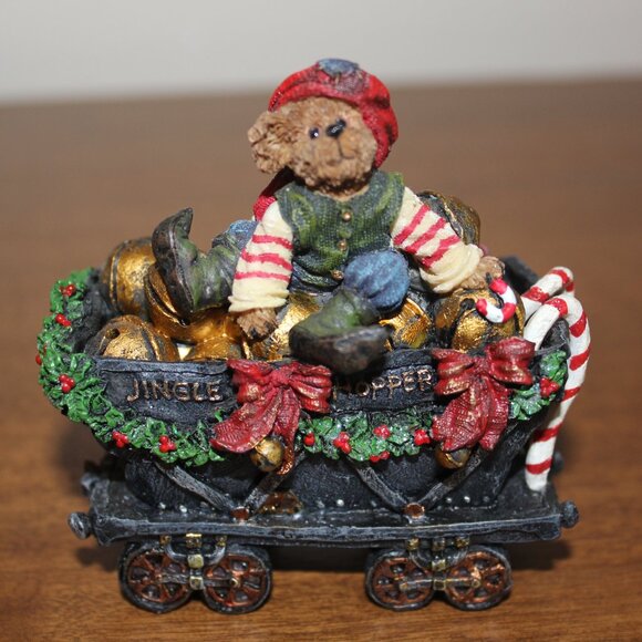 Boyds Bears Christmas Train Jingle Elfbeary In the Hopper Car Vintage 2003 w Box - Picture 2 of 11
